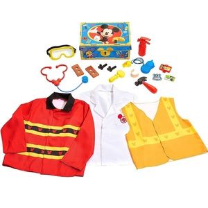 Disney JuniorMickeyMouse🐭Helping Hands✋19 PiecePretendPlaySet w Storage🧳Sz4-6X